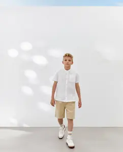 Детская рубашка с коротким рукавом Kids El Corte Inglés, белый