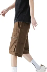 Мужские летние шорты с эластичным поясом и карманами