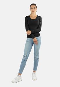Топ Normani Long sleeved top, Schwarz Weiß/Black
