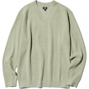 UNIQLO Джемпер мужской травяной зеленый