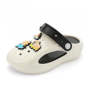 Износостойкие, дышащие, быстросохнущие, нескользящие, противоударные детские сабо NEZHACHAOHAI, белый/черный
