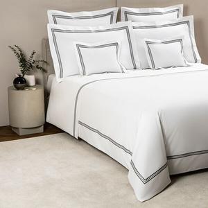 Комплект постельного белья Frette Triplo Bourdon Queen из поплина, 155х205, серый