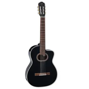 Акустическая электрогитара Takamine GC6CE с вырезом, классическая, глянец черного цвета