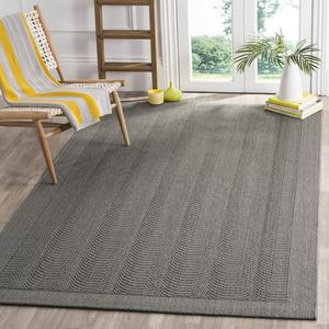 Ковер SAFAVIEH, 153 x 244 см, Palm Beach Collection, Ash, дизайн Sisal & Jute, идеально подходит для помещений с высокой проходимостью в гостиной, спальне (PAB322E)