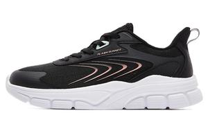 QIAODAN Нескользящие, износостойкие, дышащие низкие кроссовки для бега, женские, цвет: черный, розовый