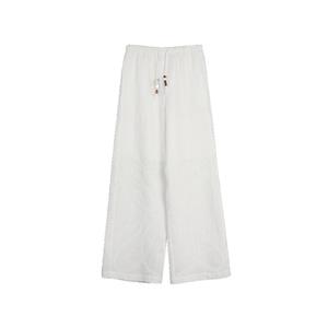 ELLE Повседневные брюки Women's White Moderate Wide Leg