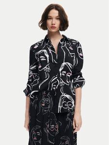 Рубашка стандартного кроя Desigual, черный