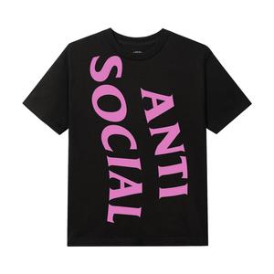 Футболка Anti Social Social Club с вертикальным горизонтом, черная