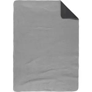 Плед Eva уютный теплый меланжевый плед из 100% хлопка - сделано в Германии Biberna, Sturmgrau