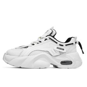 Нескользящие, износостойкие, дышащие, увеличивающие рост низкие повседневные мужские туфли Sportful, White Black