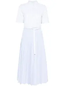 Платье миди в полоску THOM BROWNE, синий