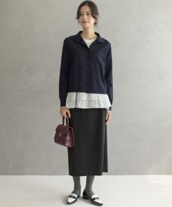 Узкая облегающая юбка из трикотажа жоржет Suite, цвет Black [005]