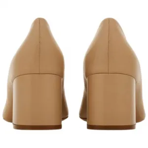 Vara Chunky Heel High Heels 6cm Women's Nude Ferragamo, original shoe box included