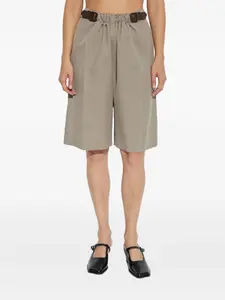 Плиссированные шорты с поясом Loewe, нейтральный