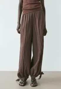 Свободные брюки-саруэль Massimo Dutti, Dark Brown
