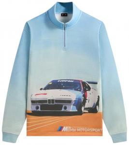 Толстовка Kith x BMW Retro Vintage Quarter Zip, синий