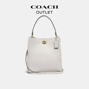 Женская сумка-ведро COACH CHARLIE, золото/розовый/белый