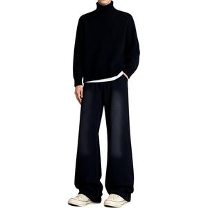 Джинсы Unisex утепленные с флисовой подкладкой Slim Fit ZIAREL, черный серый (fleece-lined)