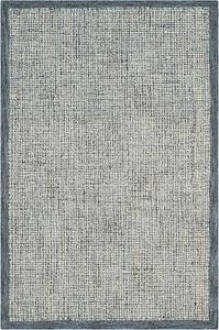 Ковер SAFAVIEH, 69 x 122 см, Abstract Collection, Navy & Ivory, ручной работы из шерсти, идеален для помещений с высокой проходимостью: прихожая, гостиная, спальня (ABT220C)