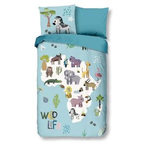 Детское постельное белье Good morning Wildlife, хлопок - 140 x 240 см - аква - 140 x 240 см