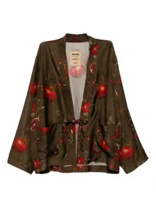 Блузка с графическим принтом Uma Wang, коричневый