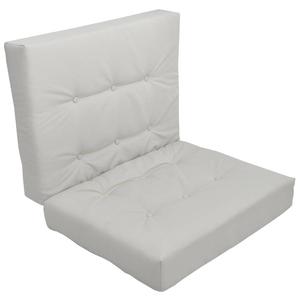 Подушка для спинки поддона Beautissu Sitzkissen ECO Elements, светло-серый