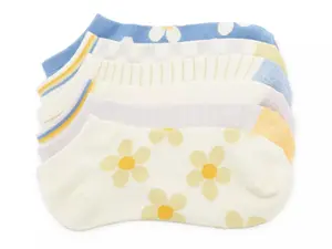 Женские носки Crown Vintage Daisy No Show - 6 шт. в упаковке, зеленые/синие/многоцветные