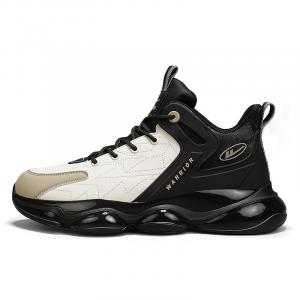 WARRIOR Мужские повседневные низкие туфли для увеличения роста, устойчивые к истиранию, легкие, нескользящие, бежево-черные хаки, цвет Beige Black Khaki