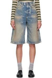 Acne Studios Синие свободные джинсовые шорты