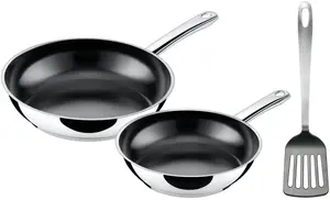 Набор из двух сковород Silit с лопаткой, серебряный