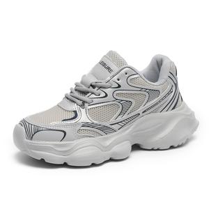 Женские кроссовки с низким верхом, увеличивающие рост, с противоскользящей подошвой и износостойкими дышащими свойствами O.L, Gray