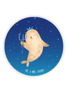 Mr. & Mrs. Panda Магнит на холодильник для знака зодиака Водолей без    на фоне голубого звездного неба