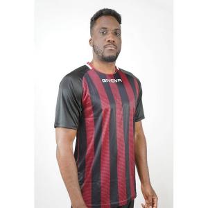 Футболка Givova Tratto, черный/красный полиэстер