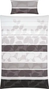 Постельное белье черное-серебряное 1x 135x200 см + 1x 80x80 см Erwin Müller