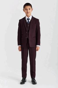 Костюм-тройка в клетку "Принц Уэльский" Paul Andrew, wine