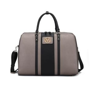 Mkf Collection Melissa Женская дорожная сумка из веганской кожи от Mia K MKF Collection, цвет Pewter Black