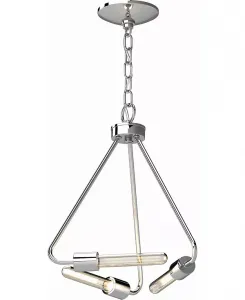 Миниатюрная подвесная люстра Augusta на 3 лампы Volume Lighting, silver