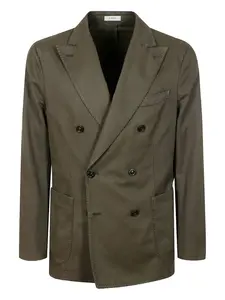 Костюм с двубортным пиджаком Boglioli, зеленый