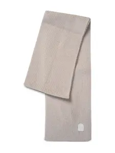 Шарф в рубчик с логотипом Parajumpers, серый