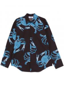 Рубашка с принтом MSGM, коричневый