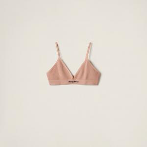 Бесшовный бюстгальтер Miu Miu, бежевый