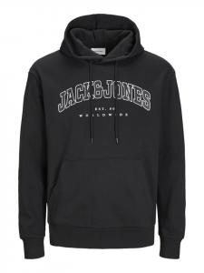 Jack & Jones Мужская черная толстовка с капюшоном