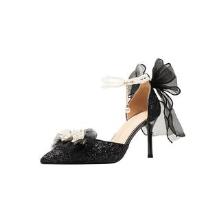 Zubumei Туфли на высоком тонком каблуке женские, черные