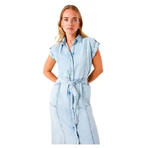 Платье миди с коротким рукавом Garcia E50284, синий