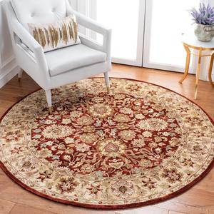 Ковер SAFAVIEH, 107 x 107 см, Persian Legend Collection, круглый, Rust, ручной работы из традиционной шерсти, идеален для помещений с высокой проходимостью в гостиной, спальне (PL514A)