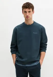 Толстовка с длинными рукавами, отделкой воротника, рисунком на спине и нашивкой на груди. Marc O'Polo, Dark Navy