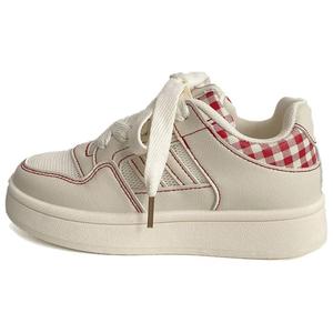 Низкие женские кроссовки City camel, Beige Red