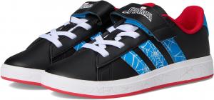 Кроссовки Adidas Kids Marvel Spider-Man Grand Court Shoes, Black/Bright Blue/Pure Ruby