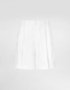 Габардиновые шорты с боковыми карманами Dolce & Gabbana, белый