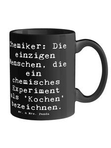 Черная кружка с надписью Химик/Печенье Mr. & Mrs. Panda